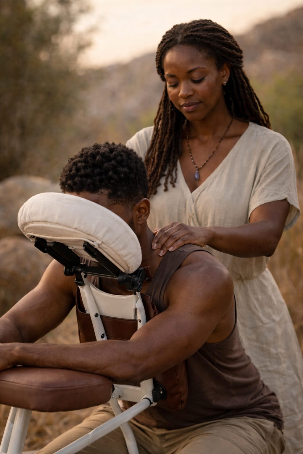 Shiatsu stoelmassage